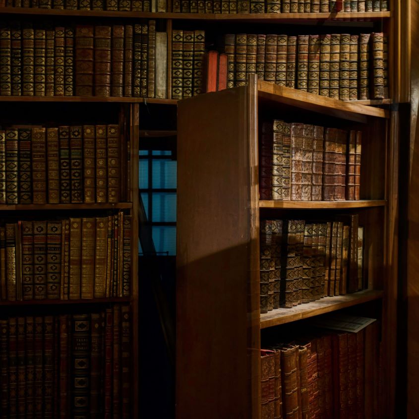 Hidden bookcase door